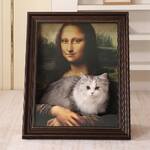 Mona Lisa Oil Painting Cardboard Cat Scratcher Bed