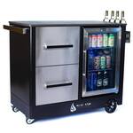 Mont Alpi Outdoor Mobile Bar Cart / Prep Center / Beverage Fridge