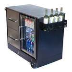 Mont Alpi Outdoor Mobile Bar Cart / Prep Center / Beverage Fridge