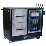 Mont Alpi Outdoor Mobile Bar Cart / Prep Center / Beverage Fridge
