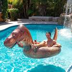 Motorized T-Rex Pool Float