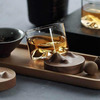 Mountain Peak Whiskey Glass With Wooden Base