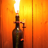 Mounted Wine Bottle Tiki Torches