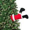 Mr. Christmas Animated Kicking Santa and Elf Legs - Stuck In The Christmas Tree Decor