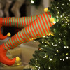 Mr. Christmas Animated Kicking Santa and Elf Legs - Stuck In The Christmas Tree Decor
