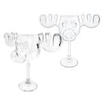 National Lampoon's Christmas Vacation Moose Mug Wine Glasses