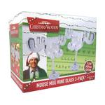 National Lampoon's Christmas Vacation Moose Mug Wine Glasses