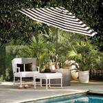 Navio Patio Umbrella Table With a Natural Teak Tabletop