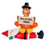 Not So Fast Santa - Inflatable Thanksgiving Turkey... For Halloween!?