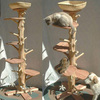One Of A Kind Natural Cedar Cat Climbing Tree