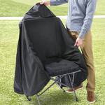 Outdoor Wearable Hooded Fleece Blanket with a Built-In Cushion Seat