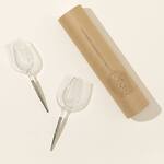 Outdoor Wine Glasses with Stainless Steel Stems for Soil or Sand