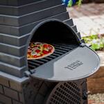 Outdoor Wood-Burning Fireplace, Pizza Oven, Grill, and Chiminea
