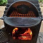 Outdoor Wood-Burning Fireplace, Pizza Oven, Grill, and Chiminea