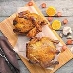 Outset Cast Iron Beer Can Chicken Holder and Garlic Roaster
