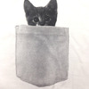 Peeking Cat Pocket T-Shirt