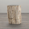 Petrified Wood Stump End Table