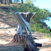 Phoenix Blossom - Sculptural Stainless Steel Fire Pit
