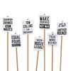 Picket Sign Cocktail Picks