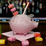 Pig Cocktail Glass - Looks Like an Old-Fashioned Piggy Bank