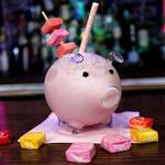 Pig Cocktail Glass - Looks Like an Old-Fashioned Piggy Bank