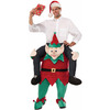 Piggyback Ride on an Elf Christmas Costume