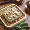 Pistachio Pedestal - Two-Tired Wooden Nut and Shell Bowl