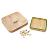 Pistachio Pedestal - Two-Tired Wooden Nut and Shell Bowl