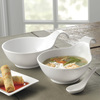 Porcelain Spoulet Bowls with Extended Loop Handles