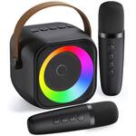 Portable Mini Karaoke Machine - Powerful Speaker + Wireless Mics
