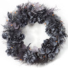 Pre-Lit Black Dahlia Halloween Wreath
