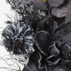 Pre-Lit Black Dahlia Halloween Wreath