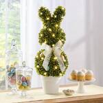 Pre-Lit Easter Bunny Boxwood Topiary