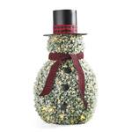 Pre-Lit Flocked Snowman Topiary Decorations