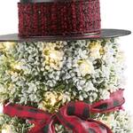 Pre-Lit Flocked Snowman Topiary Decorations