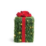Pre-lit Pine Greenery Holiday Gift Boxes
