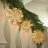 Pre-Lit Wooden Snowflakes