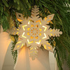 Pre-Lit Wooden Snowflakes