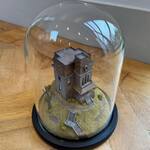 PSYCHO Bates House - Handmade Miniature Model Under a Glass Dome