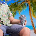 Puffin Aloha - Hawaiian Shirt Insulated Beer Can Coolers
