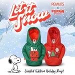 Puffin x Peanuts Red and Green Christmas Hoodie Insulated Can Coolers