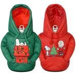 Puffin x Peanuts Red and Green Christmas Hoodie Insulated Can Coolers