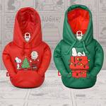 Puffin x Peanuts Red and Green Christmas Hoodie Insulated Can Coolers