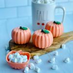 Pumpkin-Shaped Hot Cocoa Bombs - Pumpkin Spice Flavor + Marshmallows