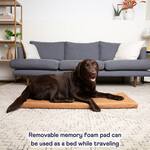 PupProtector - Faux Leather Memory Foam Dog Car Bed