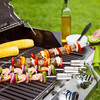 Quirky Slide and Serve Metal Skewers