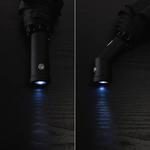 RainTorch Umbrella - Windproof Travel Umbrella with Pivoting Head Flashlight