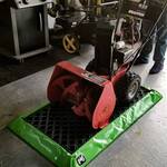 Raised Snow Blower Mat - Holds 14 Gallons of Melted Snow