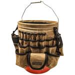 ReadyWares Waxed Canvas 5-Gallon Bucket Tool Organizer - 58 Pockets!