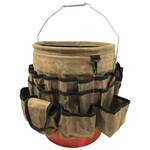 ReadyWares Waxed Canvas 5-Gallon Bucket Tool Organizer - 58 Pockets!